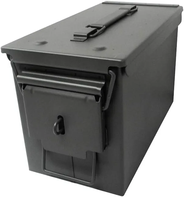 11.8" All Metal 50 Caliber Ammo Can with Installed Locking Hardware