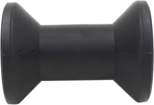 4 Inch Width Boat Trailer Black Molded Rubber Spool Roller - 5/8” Hole