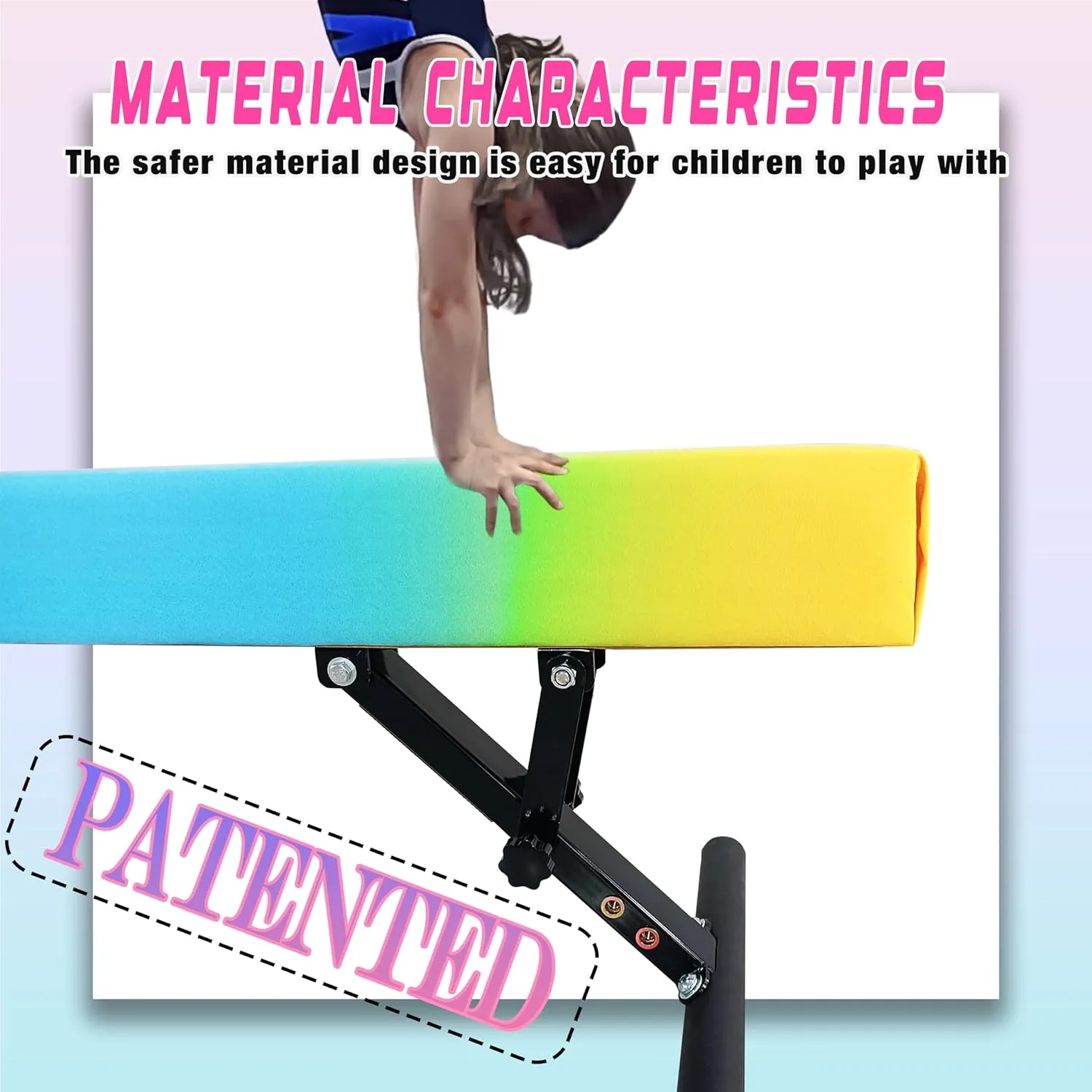 8FT Adjustable Balance Beam, Gymnastics Beam for Kids, High and Lower Gymnastic Training Beam for All Gymnastic Levels- Gymnastics Equipment for Teens at Home and Gym Use