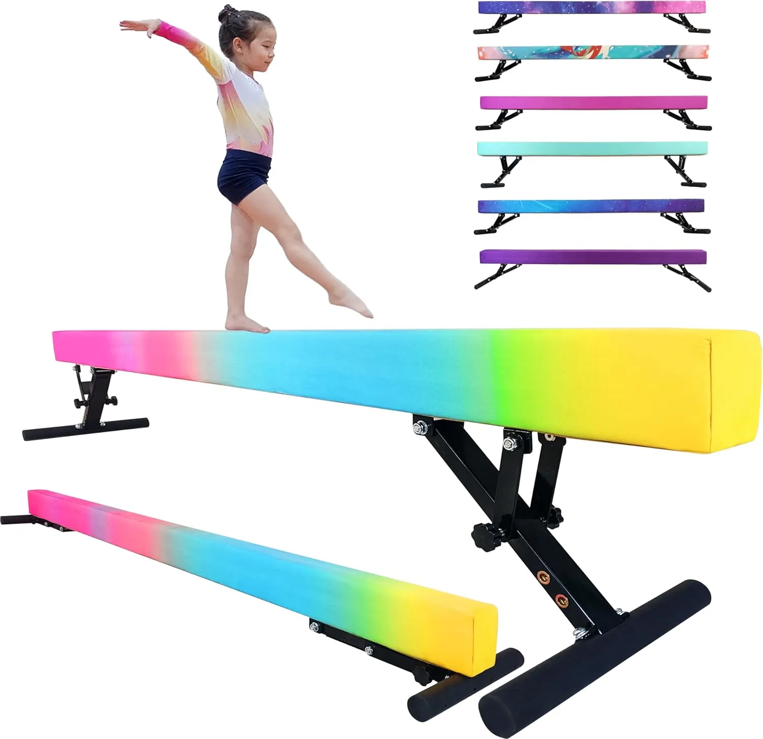 8FT Adjustable Balance Beam, Gymnastics Beam for Kids, High and Lower Gymnastic Training Beam for All Gymnastic Levels- Gymnastics Equipment for Teens at Home and Gym Use
