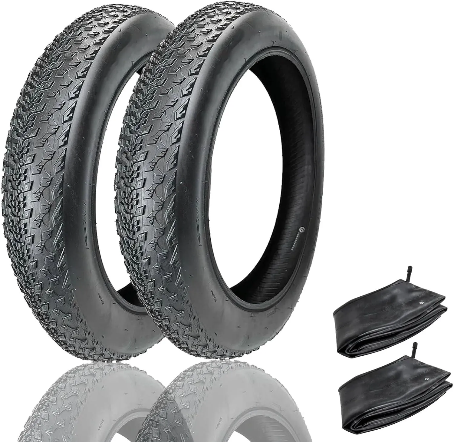 98-406/20x4 E-Bike Fat Tire with Tube, High-Performance 20inch Fat Tire for MTB and Ebikes, All-Terrain Directional Tread, Superior Density for Street & Trail Adventures, 2 Pack, 30PSI