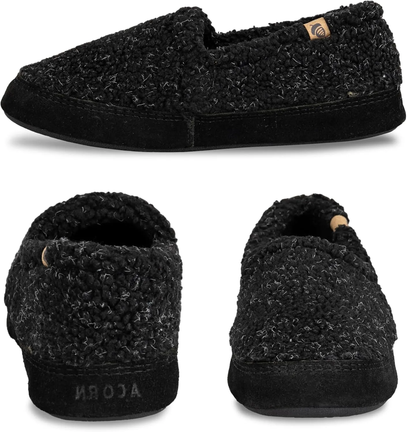 Acorn Men's Slippers with Memory Foam Insole Suede Sidewall and Rubber Outsole