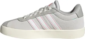 adidas VL Court 3.0 Sneaker, Dash Grey/White/Lime Burst, 5.5 US Unisex Big Kid