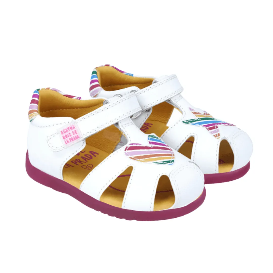 Agatha Ruiz de la Prada Twin girls sandals - White/Multi