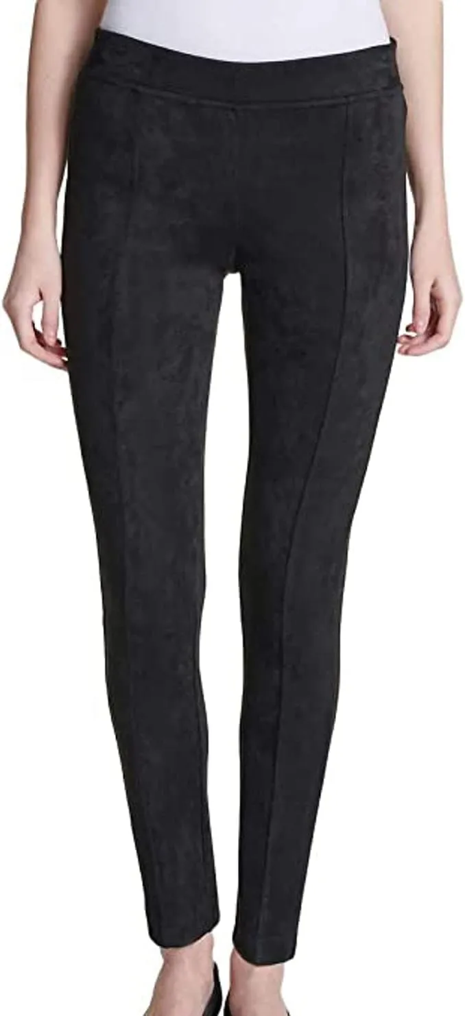 Andrew Marc Women's Pants Size 2XL (XXL) Ankle Length Faux Suede Pull On Black