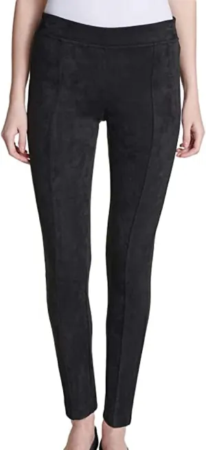 Andrew Marc Women's Pants Size 2XL (XXL) Ankle Length Faux Suede Pull On Black
