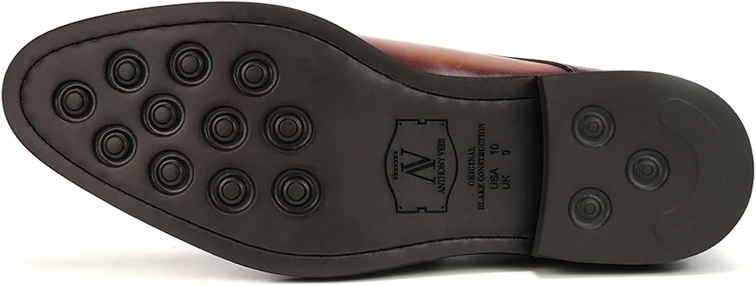 Anthony Veer Walton Split-Toe Dress Shoes for Men | Lace-up | Blake Stitch Construction | Ortholite Cushion Comfort | Full Grain Calfskin Leather