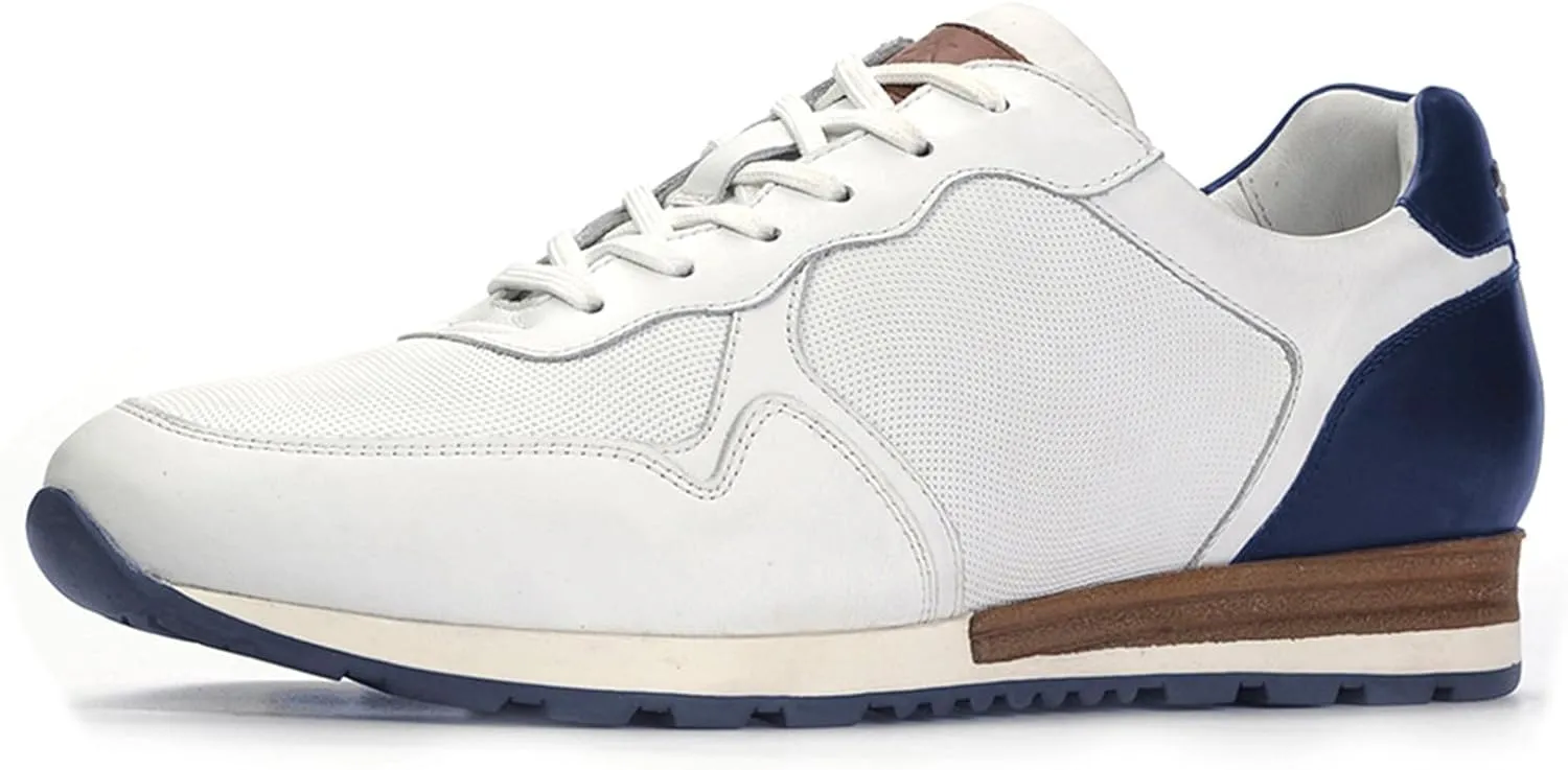 Anthony Veer West Leather Sneakers for Men | Retro-Raised Driving Sole for Equal Comfort & Style | Durable Rubber Outsole & Removable Leather Cushioned Footbed