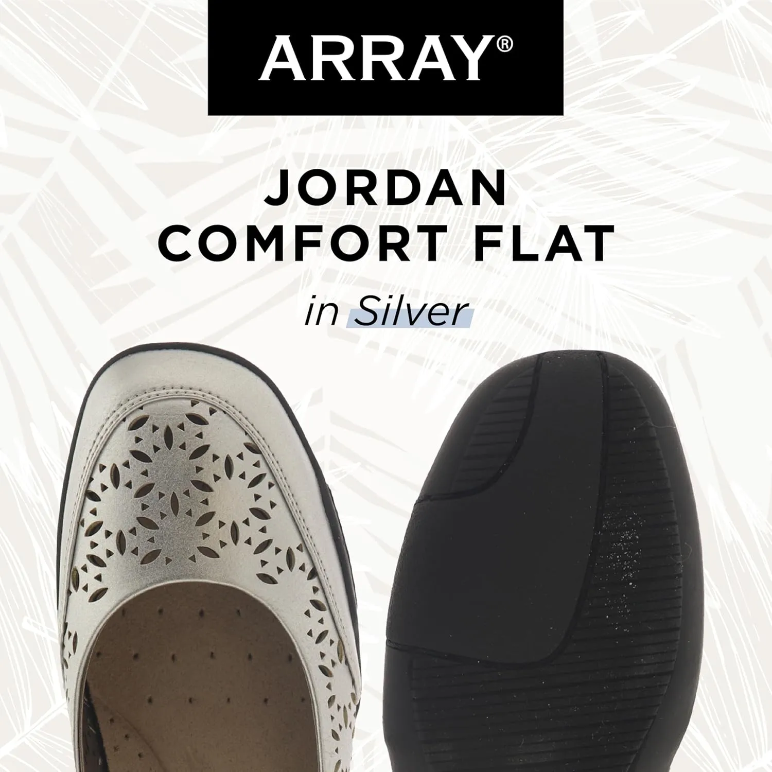 ARRAY Women's Jordan Cutout Comfort Flat with Rubber Sole
