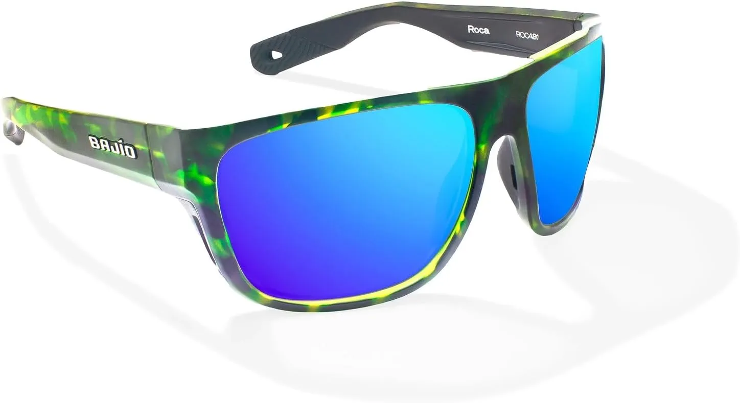 Bajio Las Rocas Polarized Sunglasses – XL Full-Wrap Frame for Maximum Coverage – Ergo Rubber Nose & Temples, Side Ventilation