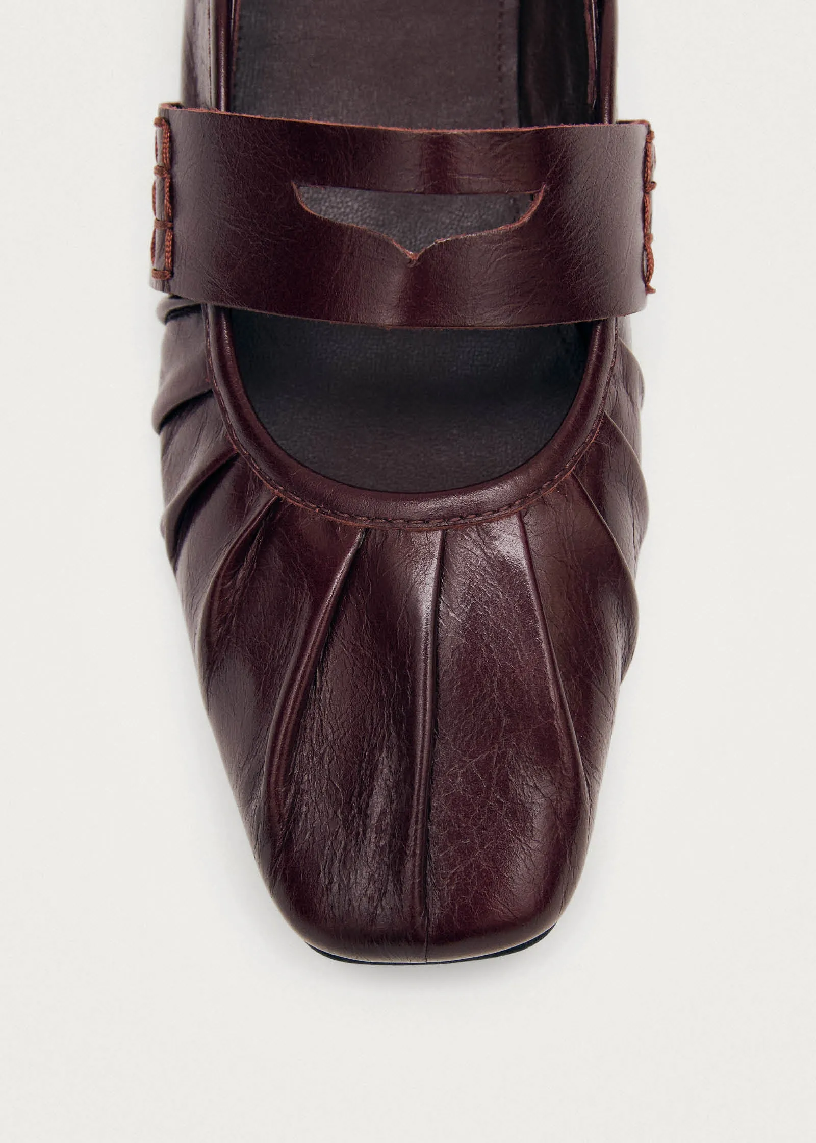 Bargo Burgundy Leather Ballet Flats