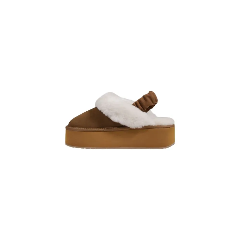 Beige Suede Leather Flat Shoe