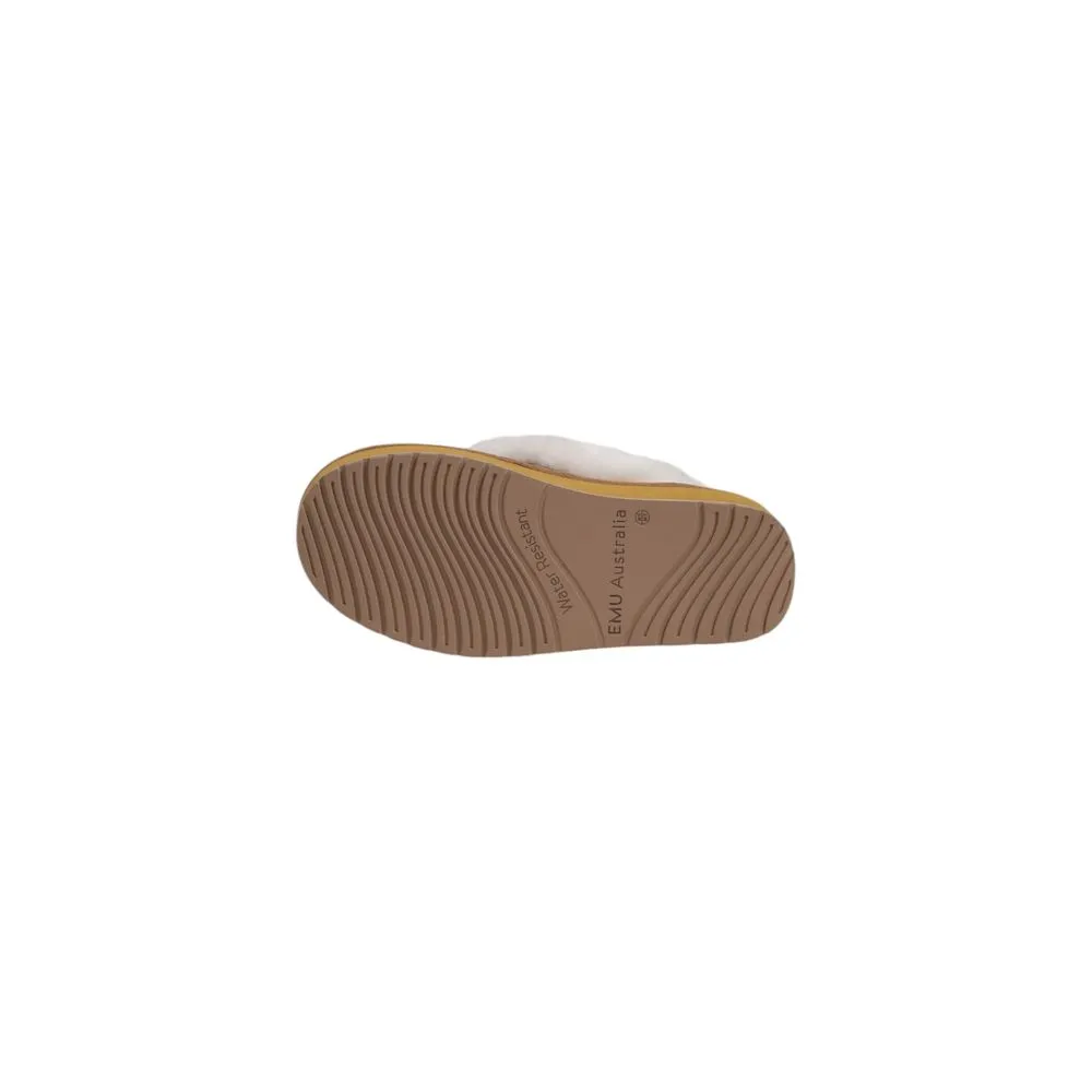 Beige Suede Leather Flat Shoe