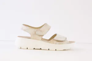 BELVIDA - 81.008 VELCRO STRAP COMFORT SANDAL - BEIGE