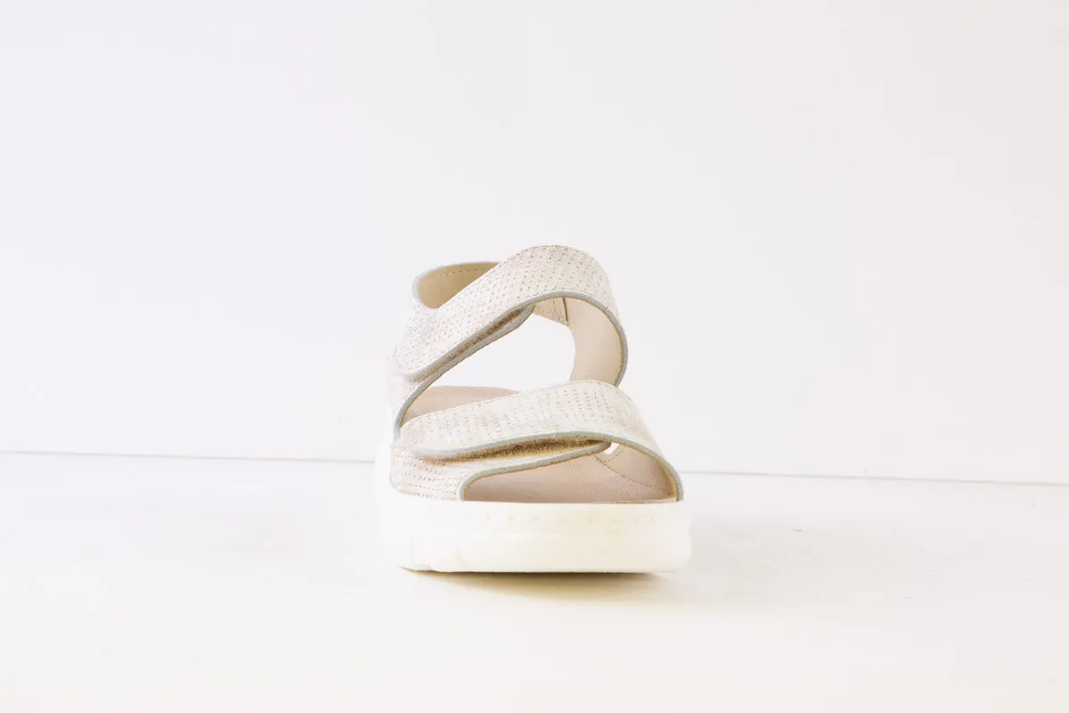 BELVIDA - 81.008 VELCRO STRAP COMFORT SANDAL - BEIGE