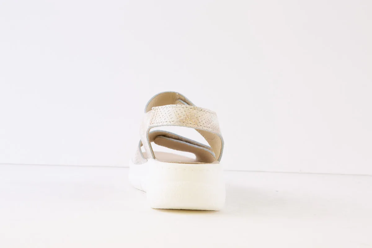 BELVIDA - 81.008 VELCRO STRAP COMFORT SANDAL - BEIGE