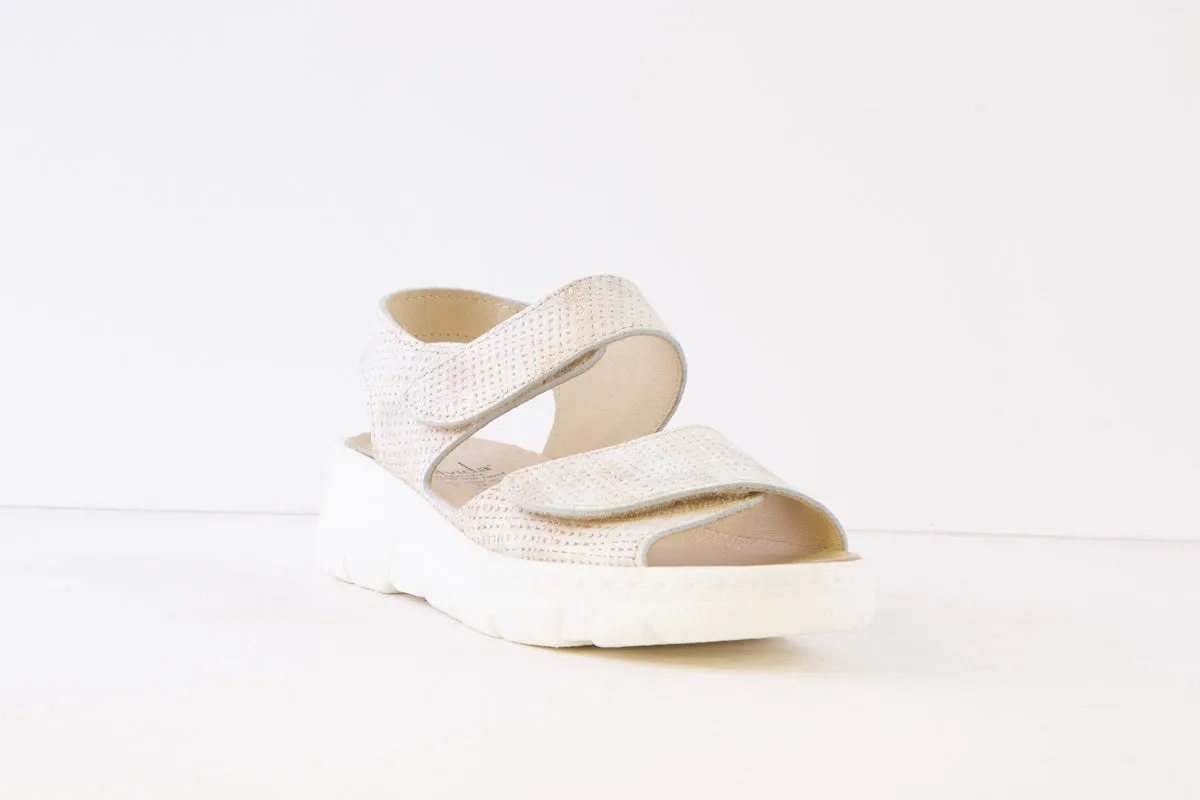BELVIDA - 81.008 VELCRO STRAP COMFORT SANDAL - BEIGE