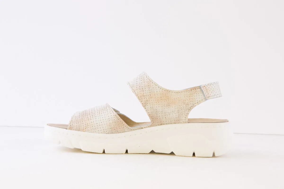 BELVIDA - 81.008 VELCRO STRAP COMFORT SANDAL - BEIGE