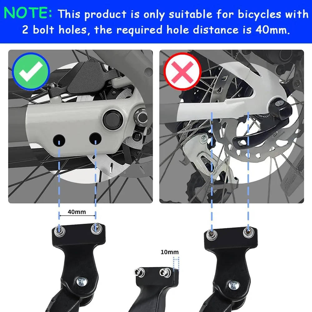 Bike Kickstand for Cervelo Caledonia, Aluminum Adjustable Kickstand Foot Side Stand Suppor Rear Side Bicycle Stand with Non-Slip Rubber Foot,B