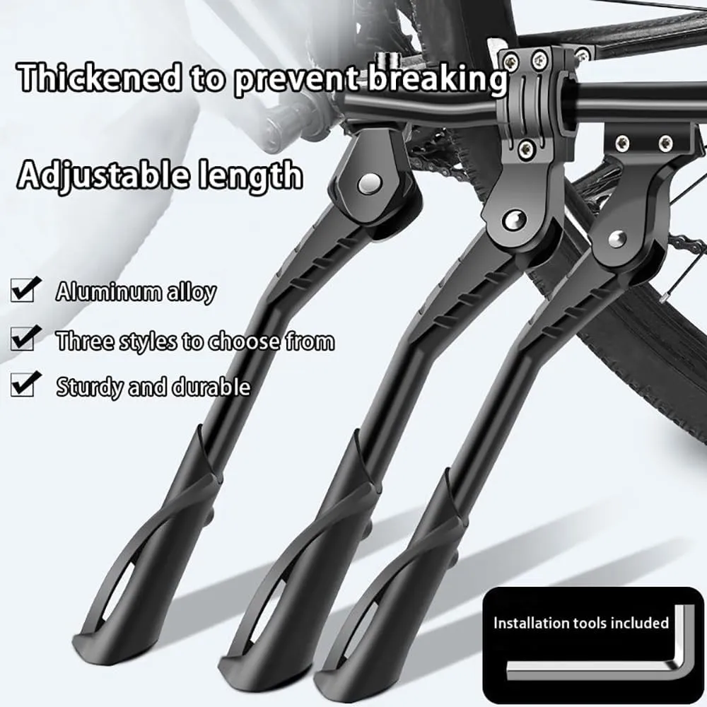 Bike Kickstand for Haibike SDURO FullSeven 7.0, Aluminum Adjustable Kickstand Foot Side Stand Suppor Rear Side Bicycle Stand with Non-Slip Rubber Foot,A