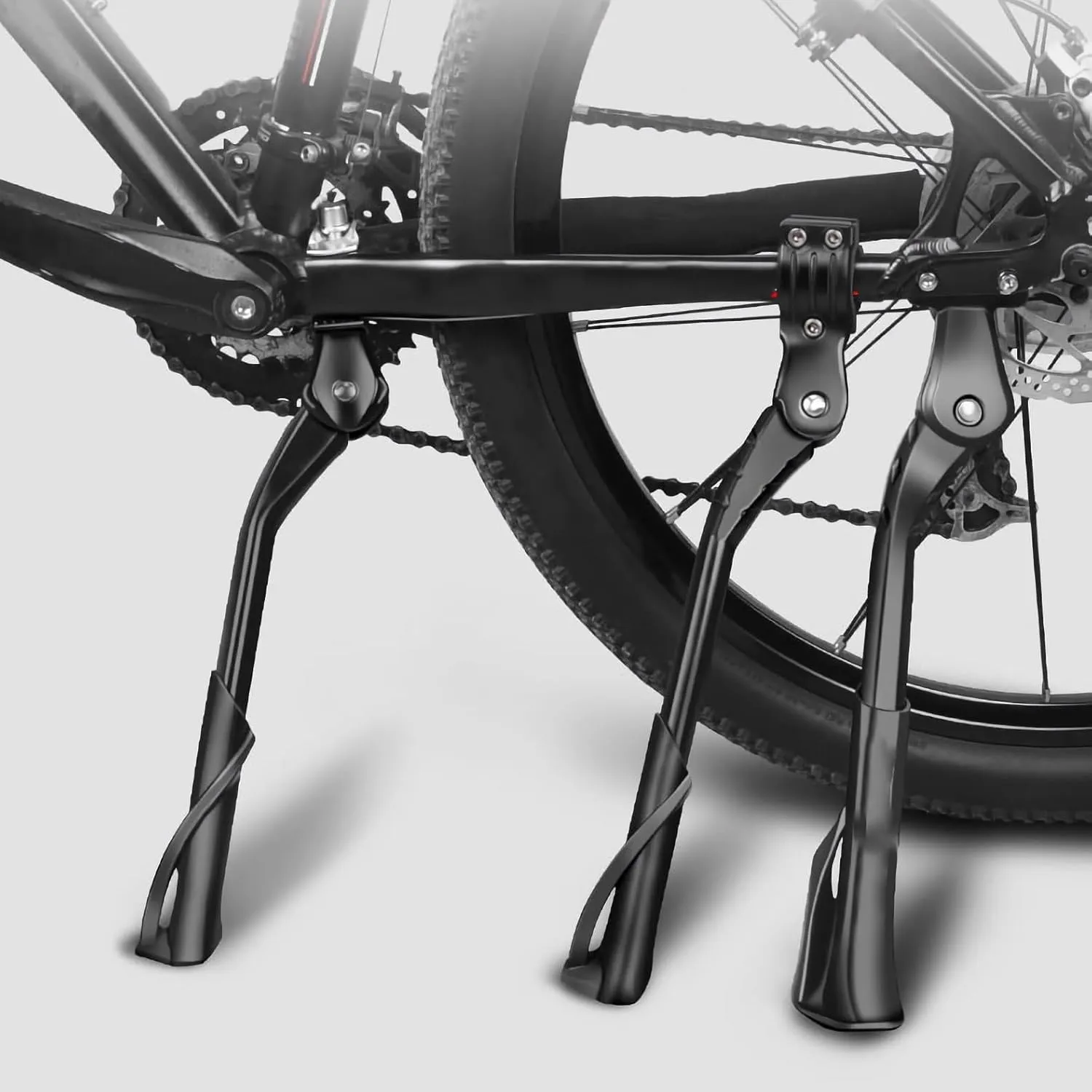 Bike Kickstand for Haibike SDURO FullSeven 7.0, Aluminum Adjustable Kickstand Foot Side Stand Suppor Rear Side Bicycle Stand with Non-Slip Rubber Foot,A