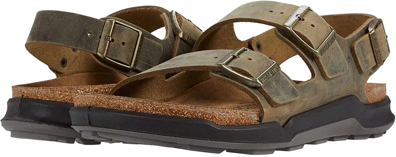 Birkenstock Men's Slingback Milano Ct Khaki Oil LTR R