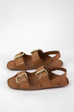 Blossom Buckle Sandal, Luggage Leather | Free People