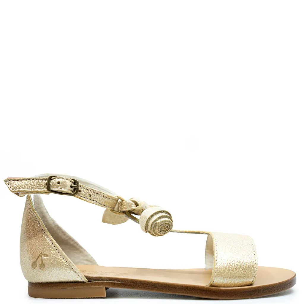Bonpoint Oro Gold Cherry Tassel Sandal
