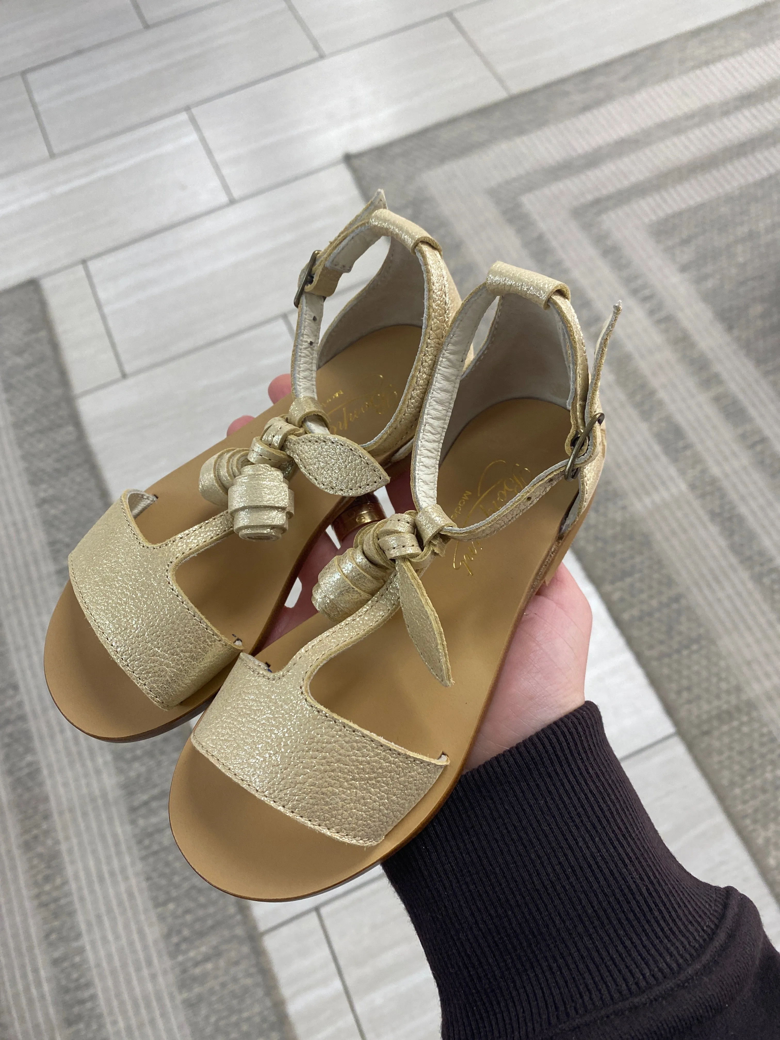 Bonpoint Oro Gold Cherry Tassel Sandal