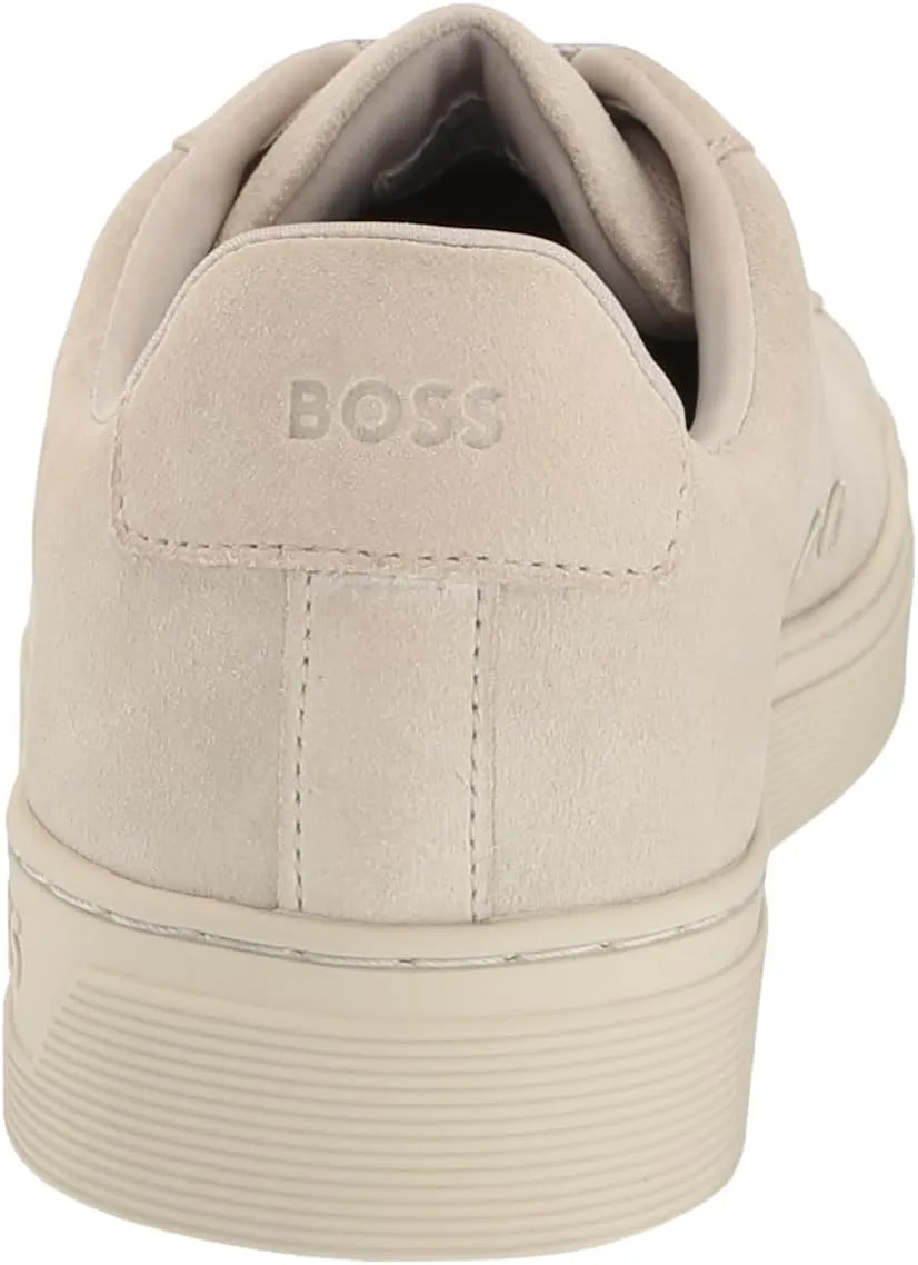 BOSS Men's Rhys Cupsole Suede Leather Sneaker