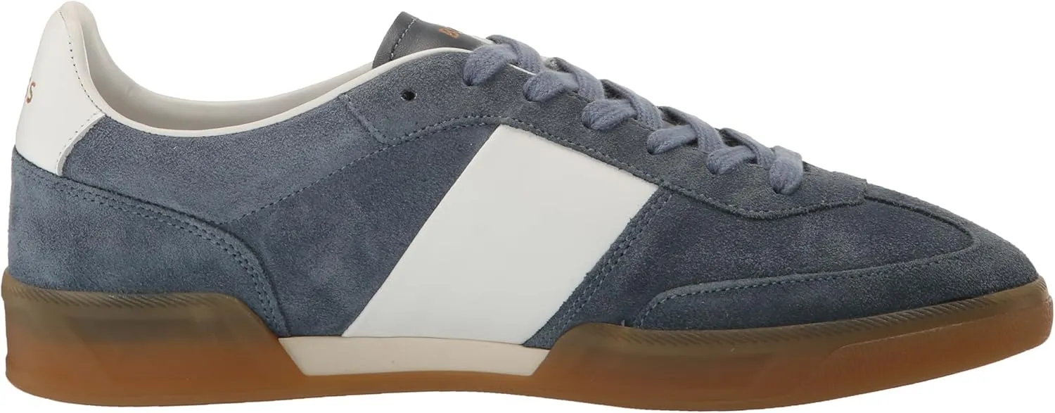 BOSS Men's Suede Leather Block Low Profile Sneaker