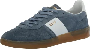 BOSS Men's Suede Leather Block Low Profile Sneaker