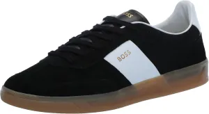 BOSS Men's Suede Leather Block Low Profile Sneaker