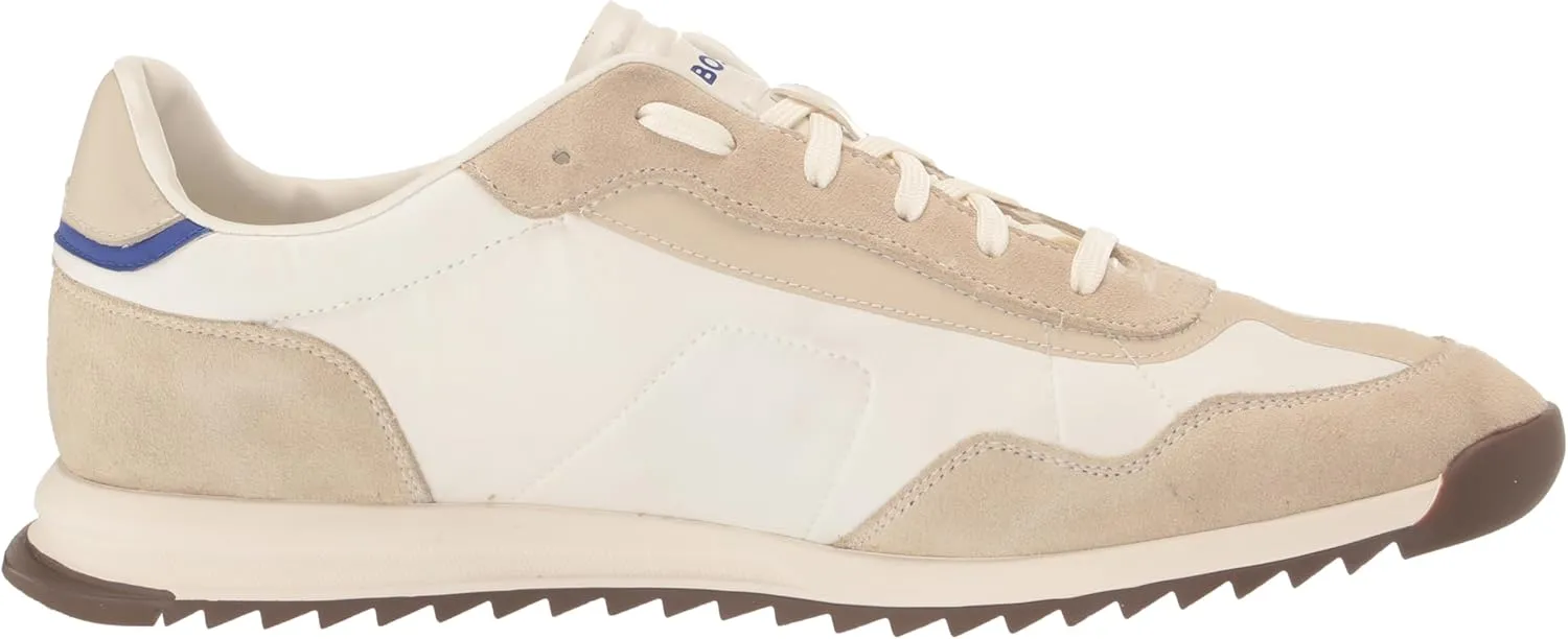 BOSS Men's Zayn Low Profile Suede Leather Two Tone Sneaker