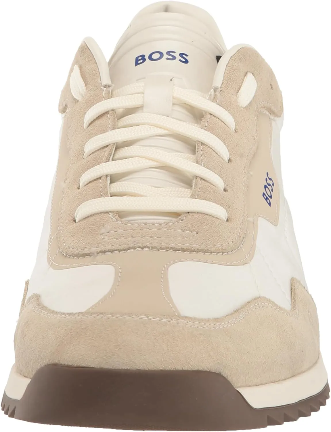 BOSS Men's Zayn Low Profile Suede Leather Two Tone Sneaker