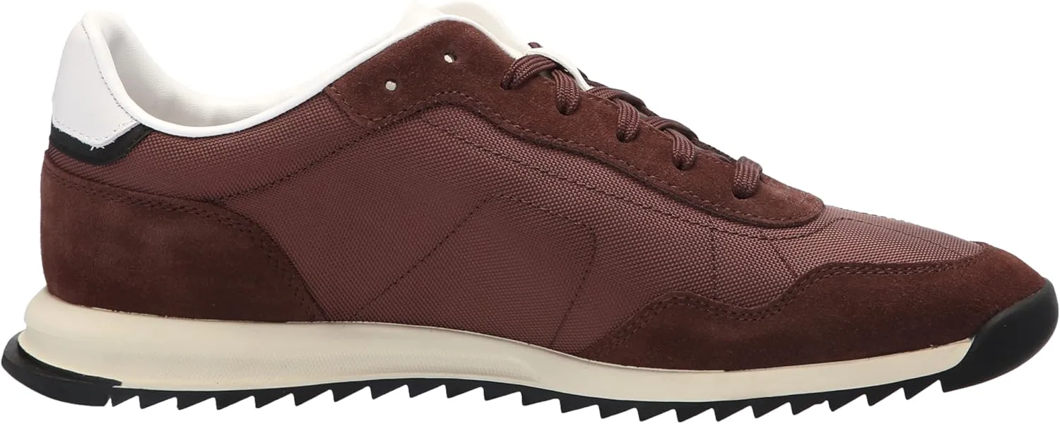 BOSS Men's Zayn Low Profile Suede Leather Two Tone Sneaker