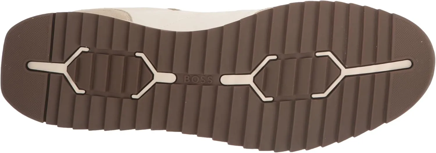 BOSS Men's Zayn Low Profile Suede Leather Two Tone Sneaker