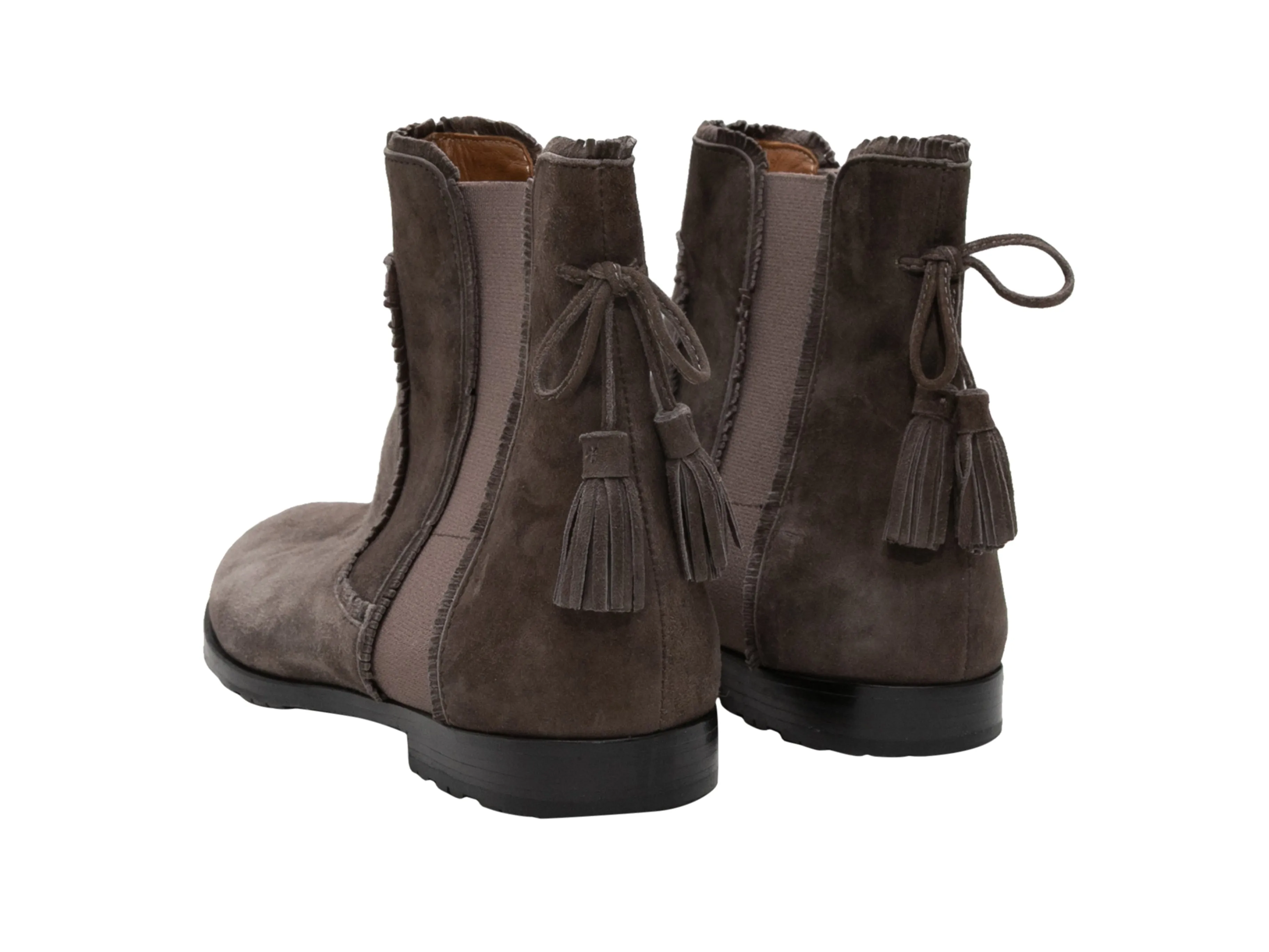 Brown Aquazzura Suede Ankle Boots Size 37