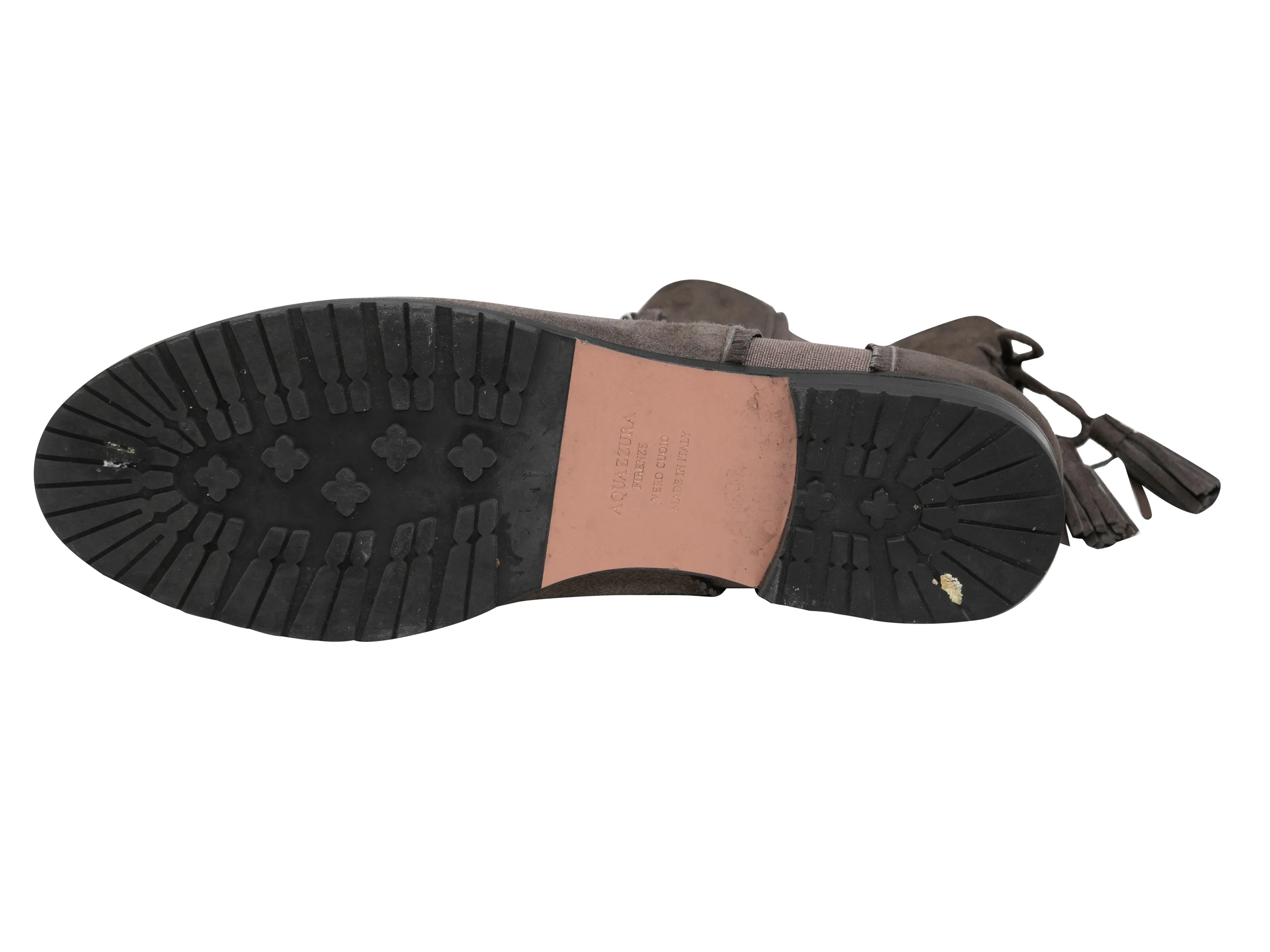 Brown Aquazzura Suede Ankle Boots Size 37