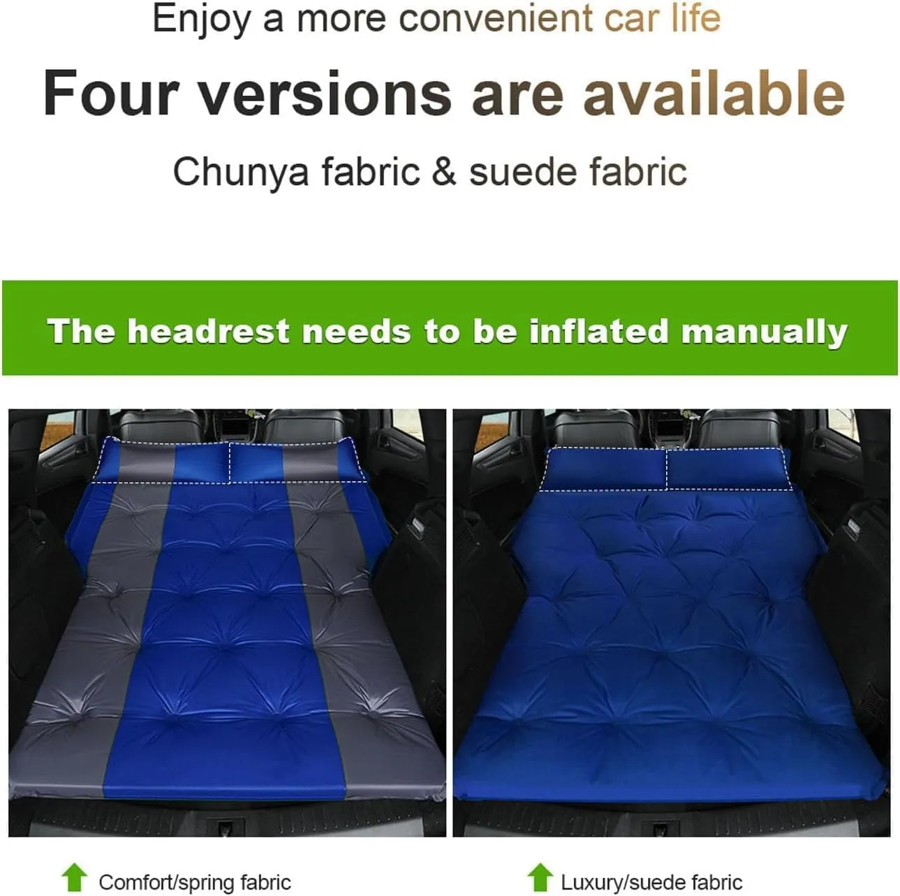 Car Air Mattresses with Pillow, for Cadillac XT5 2016-2023 Folding Inflatable Trunk Rear Seat Pad, SUV Travel Portable Outdoor Camping Sleeping Bed Accessories,Red