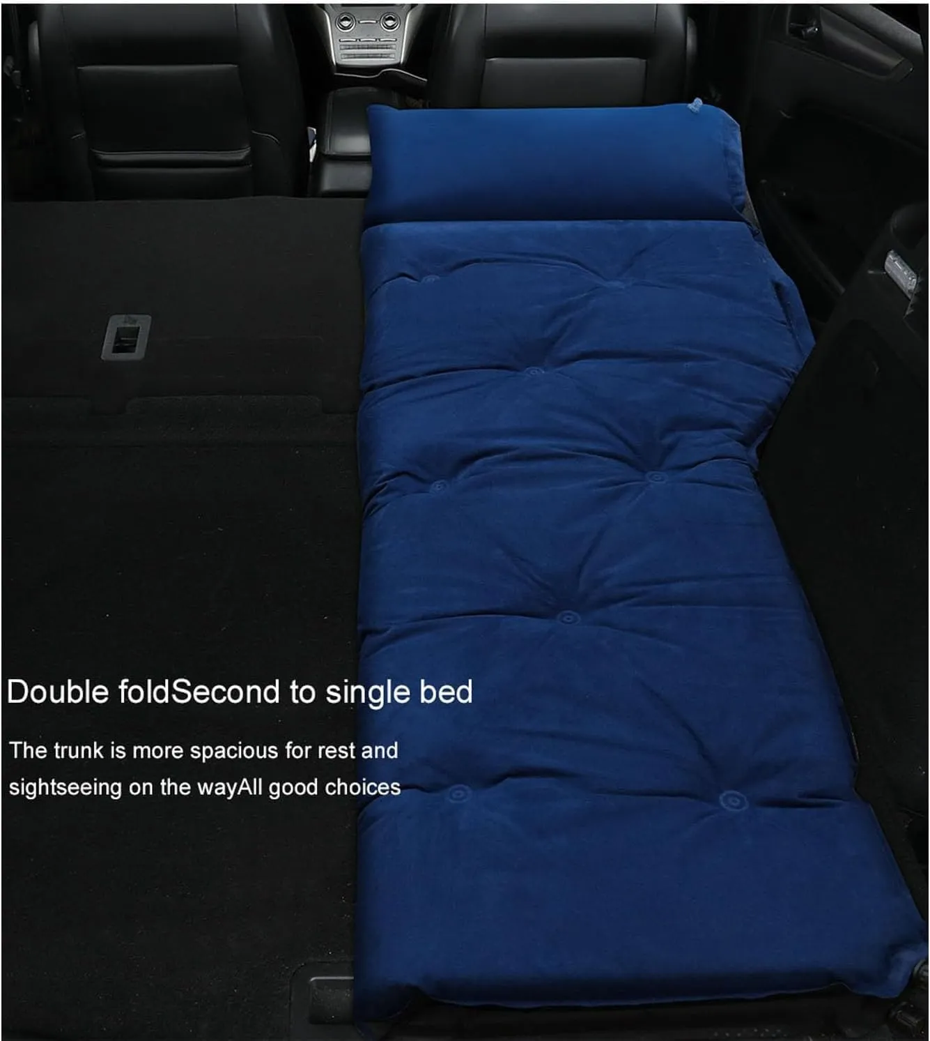 Car Air Mattresses with Pillow, for Cadillac XT5 2016-2023 Folding Inflatable Trunk Rear Seat Pad, SUV Travel Portable Outdoor Camping Sleeping Bed Accessories,Red