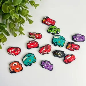 Cars Rubber Charms Mixed Colors 8 pcs