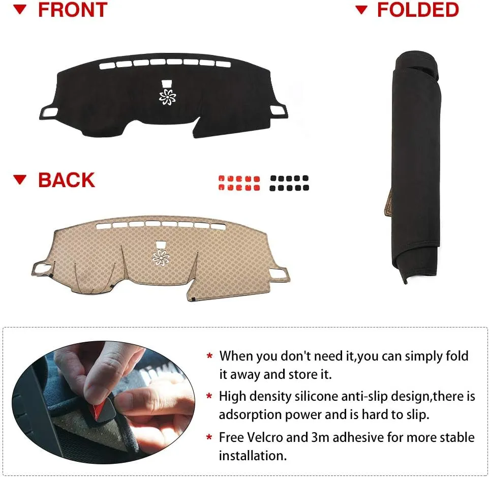 Cartist Suede Dash Mat Cover for Honda CR-V CRV 2017-2022 Dash Cover Nonslip Dashboard Mat Protector Sunshade No Glare