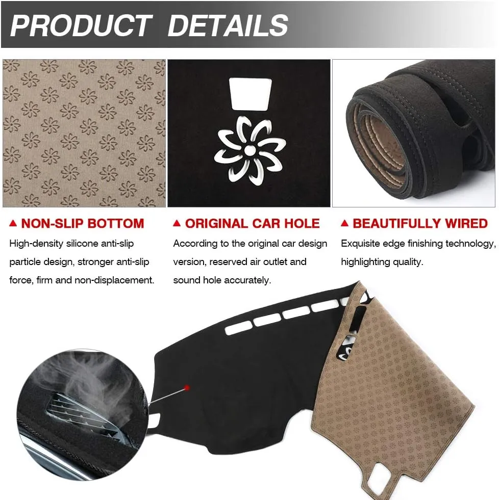 Cartist Suede Dash Mat Cover for Honda CR-V CRV 2017-2022 Dash Cover Nonslip Dashboard Mat Protector Sunshade No Glare