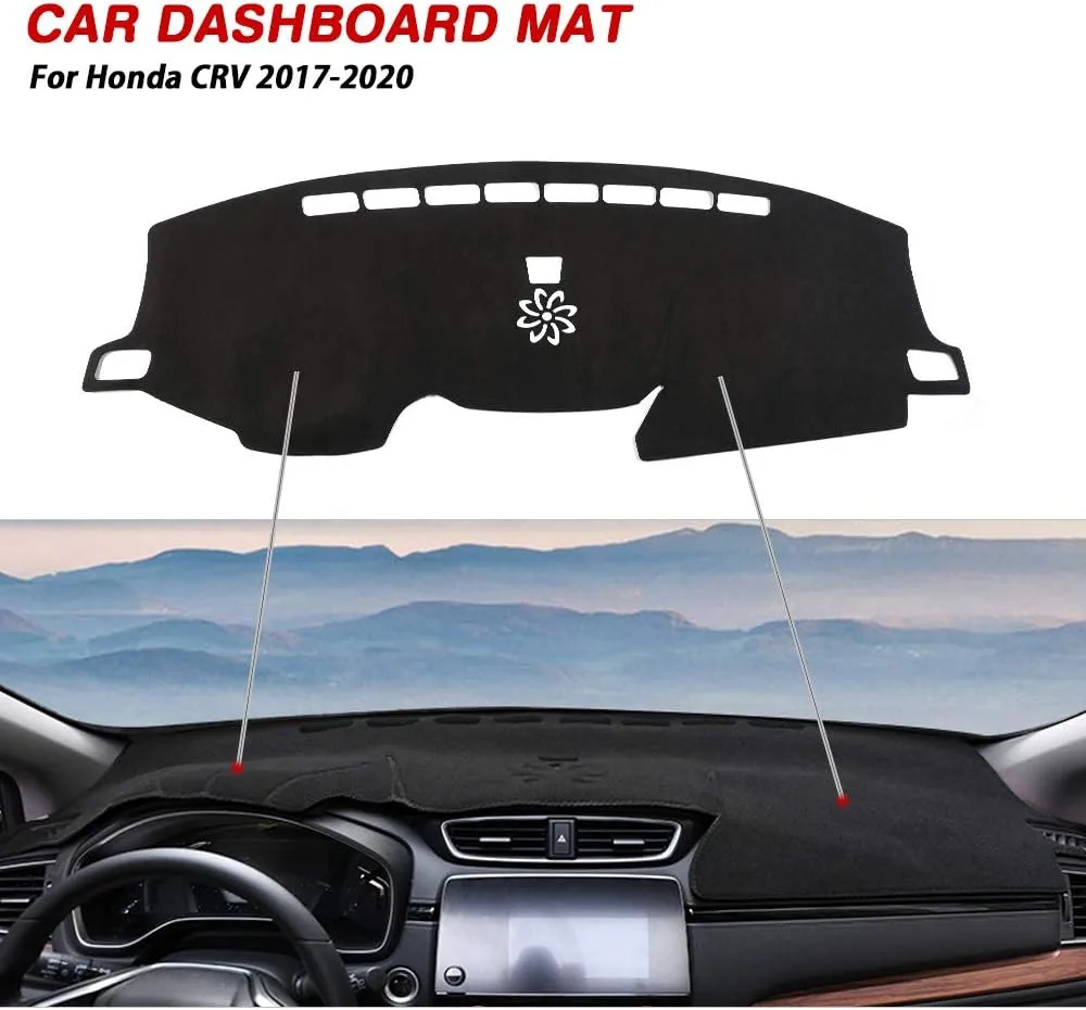 Cartist Suede Dash Mat Cover for Honda CR-V CRV 2017-2022 Dash Cover Nonslip Dashboard Mat Protector Sunshade No Glare