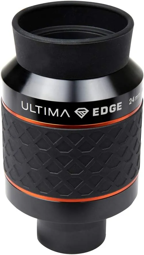 Celestron 93453 Ultima Edge 24mm Parfocal Ultra Flat Field Eyepiece Designed for 1.25" Focusers - Incredibly Crisp Views, Fully Multi-Coated Lens, Moulded Rubber Grip, Black