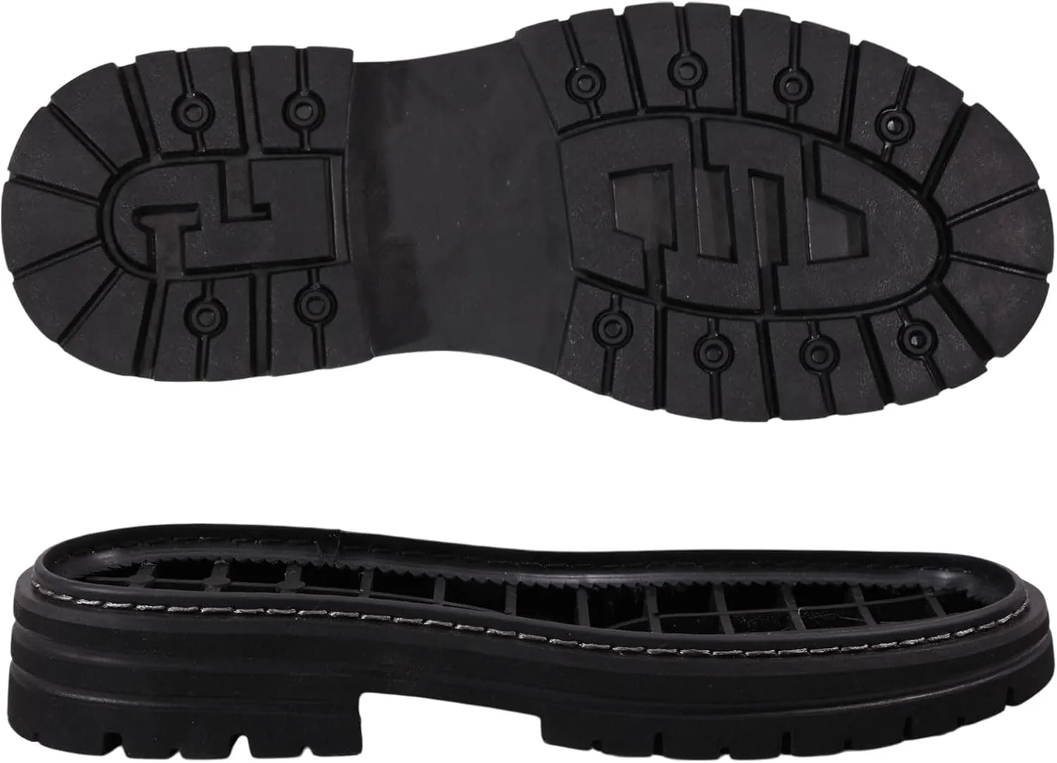 CHGCRAFT Shoe Replacement Rubber Sole 1 Pair Non-Skid Sole Protector Repair Replacement Shoe Grips for Bottom of Shoes Black