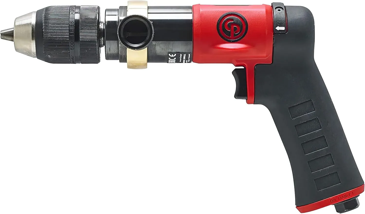 Chicago Pneumatic CP9288C - Air Power Drill, 1/2 Inch (13 mm), Keyless Chuck, Pistol Handle, 0.48 HP / 360 W, Stall Torque 16.2 ft. lbf / 22 NM, 600 RPM, Hand Drill, Power Tools & Home Improvement