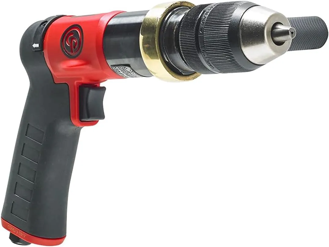 Chicago Pneumatic CP9288C - Air Power Drill, 1/2 Inch (13 mm), Keyless Chuck, Pistol Handle, 0.48 HP / 360 W, Stall Torque 16.2 ft. lbf / 22 NM, 600 RPM, Hand Drill, Power Tools & Home Improvement