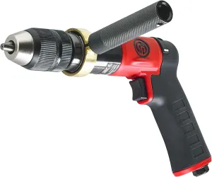 Chicago Pneumatic CP9288C - Air Power Drill, 1/2 Inch (13 mm), Keyless Chuck, Pistol Handle, 0.48 HP / 360 W, Stall Torque 16.2 ft. lbf / 22 NM, 600 RPM, Hand Drill, Power Tools & Home Improvement